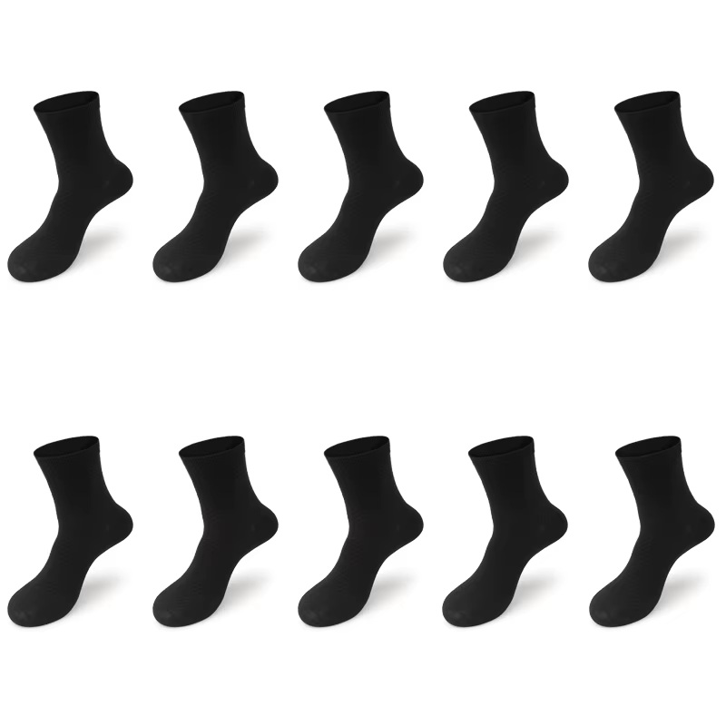 Men's mid-calf textured bamboo socks 10-pack - Image 14