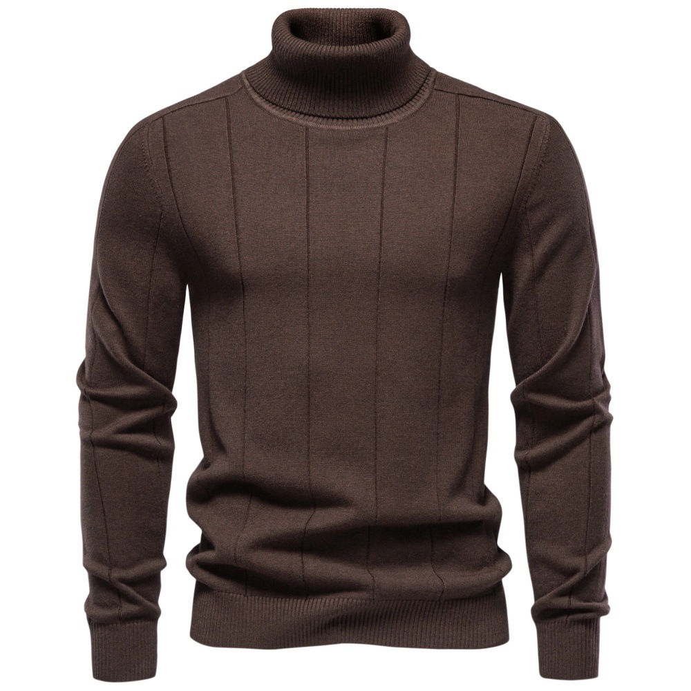 Slim fit men's turtleneck sweater - Image 4
