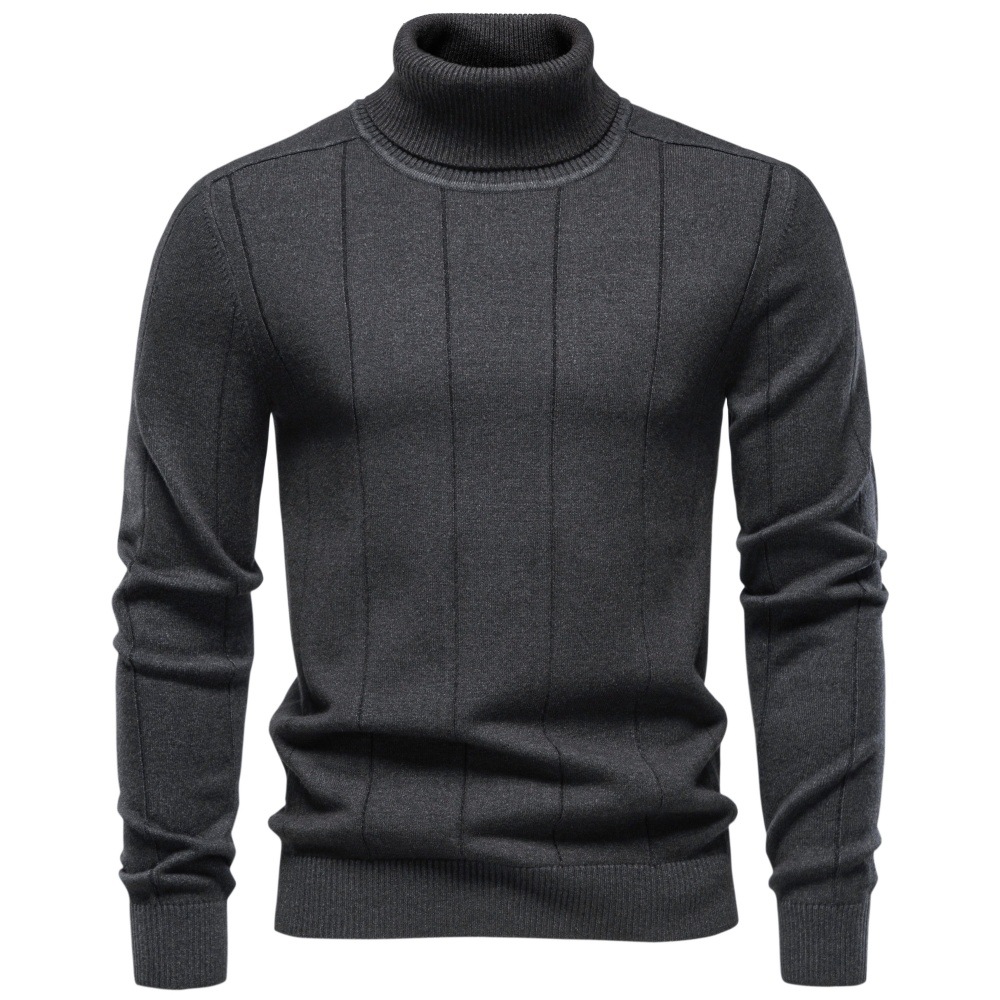Slim fit men's turtleneck sweater - Image 5