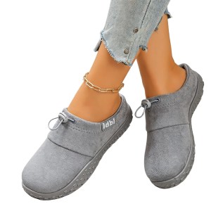 Faux-suede slip-on women's mule shoes