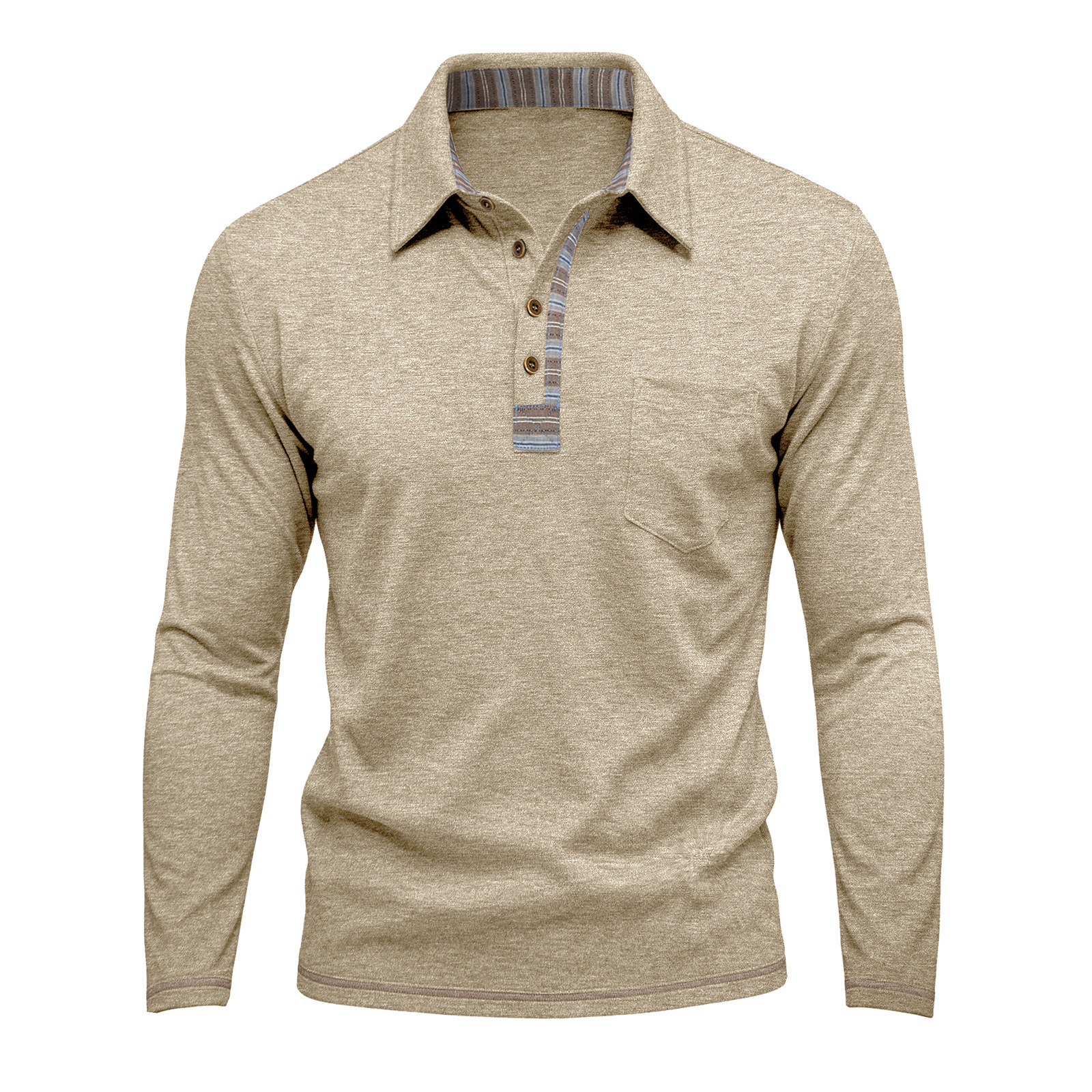 long-sleeve men's polo shirt - Image 6