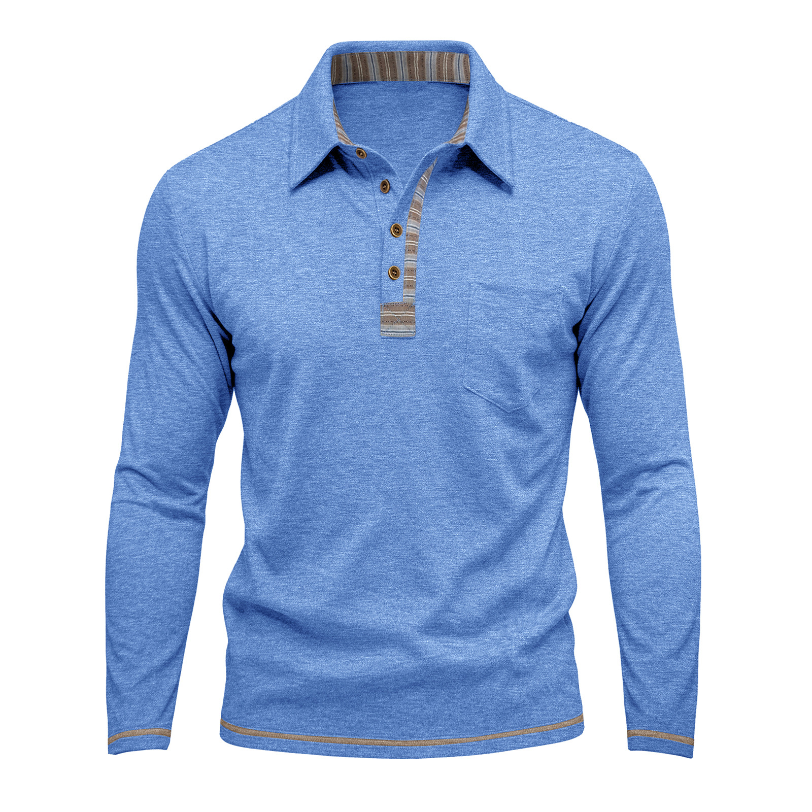 long-sleeve men's polo shirt - Image 5