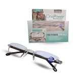 Frameless adaptive zoom reading glasses