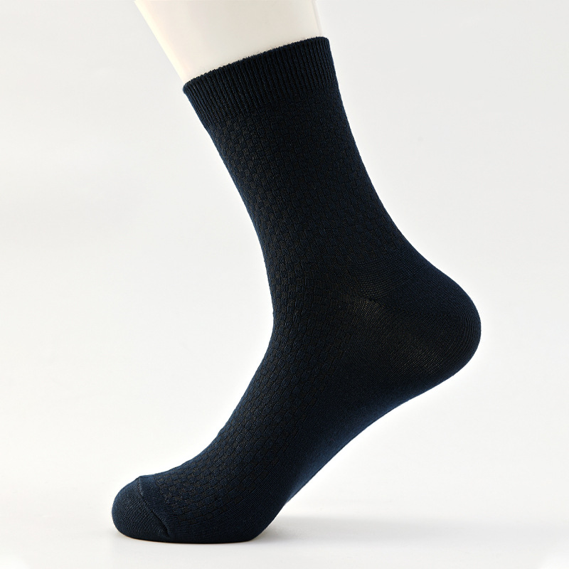 Men's mid-calf textured bamboo socks 10-pack - Image 10