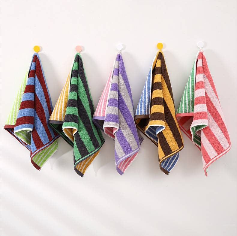 100% cotton striped bathroom towel - Image 12