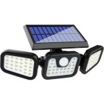 3-head solar LED floodlight with motion sensor