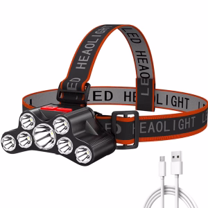 7-LED USB-rechargeable outdoor headlamp