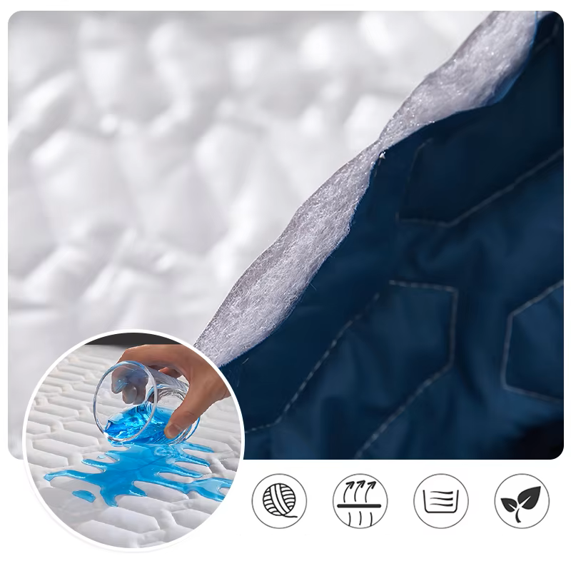 Quilted water-resistant fitted mattress protector - Image 12