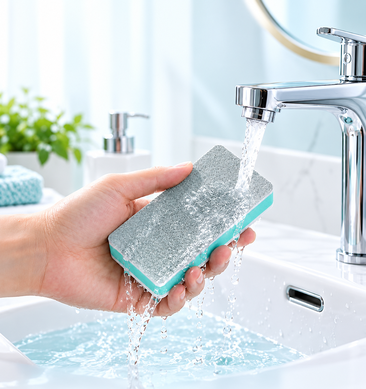 Double-sided limescale and water stain remover sponge - Image 5