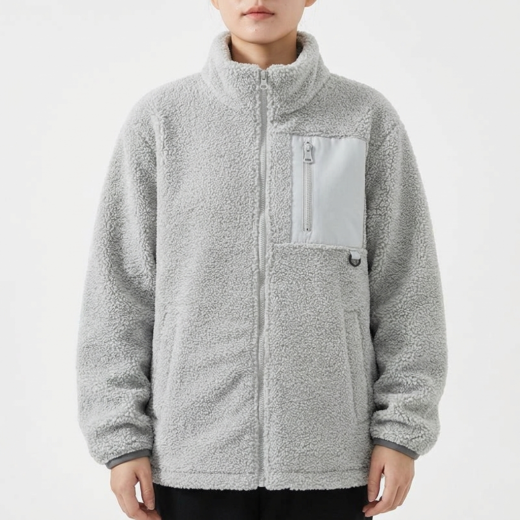 Teddy fleece stand up collar outdoor women's jacket - Image 20