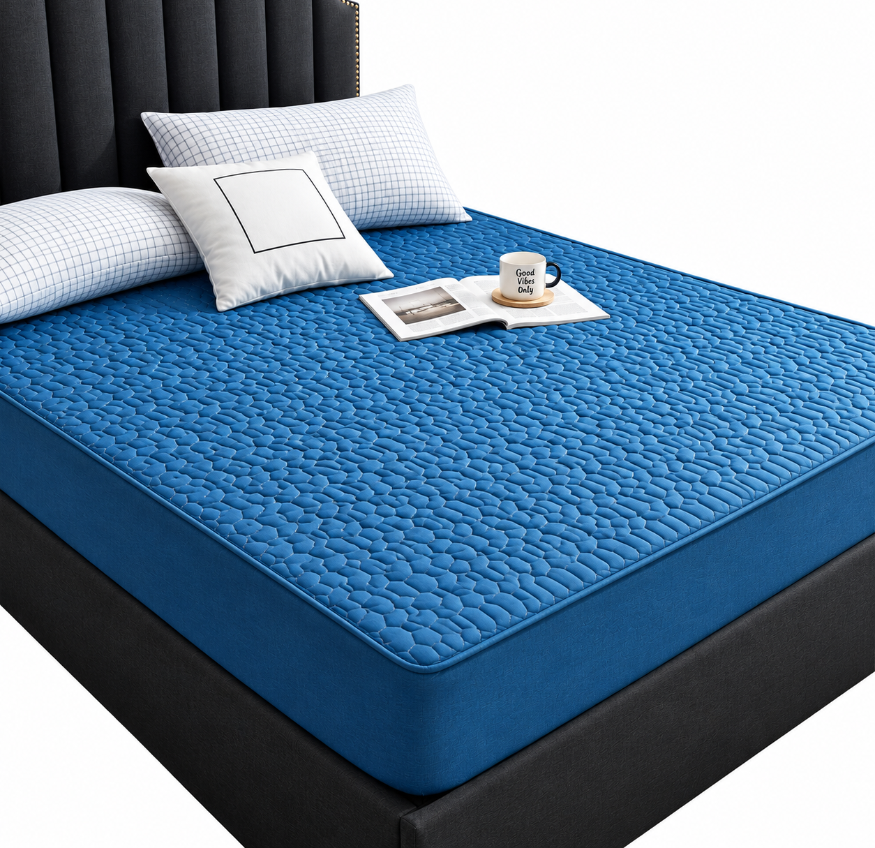 Quilted water-resistant fitted mattress protector