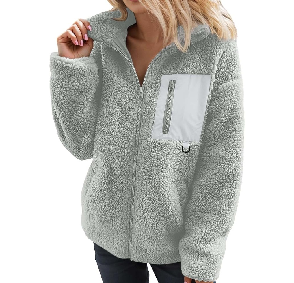 Teddy fleece stand up collar outdoor women's jacket - Image 18