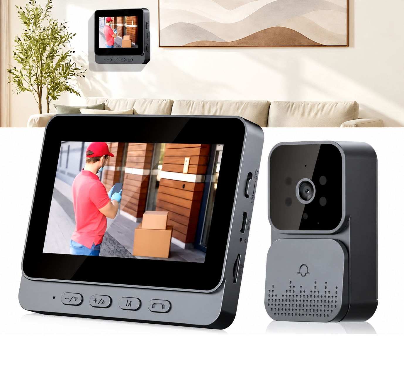 Smart wireless video doorbell